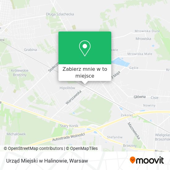 Mapa Urząd Miejski w Halinowie