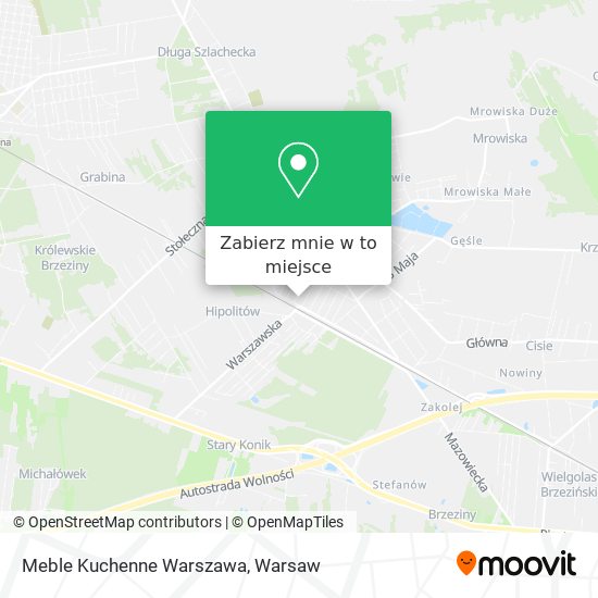 Mapa Meble Kuchenne Warszawa