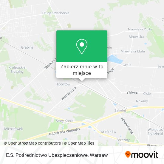 Mapa E.S. Pośrednictwo Ubezpieczeniowe