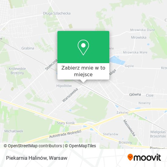 Mapa Piekarnia Halinów