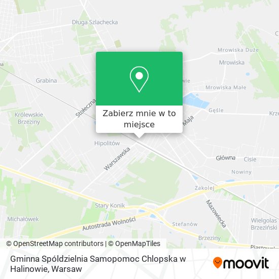 Mapa Gminna Spóldzielnia Samopomoc Chlopska w Halinowie