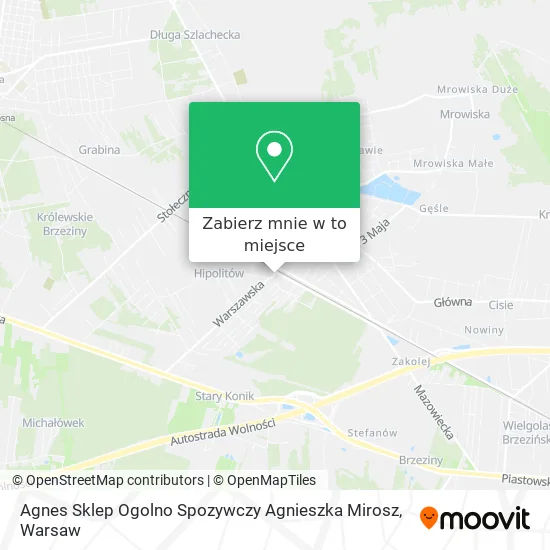 Mapa Agnes Sklep Ogolno Spozywczy Agnieszka Mirosz