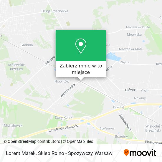 Mapa Lorent Marek. Sklep Rolno - Spożywczy