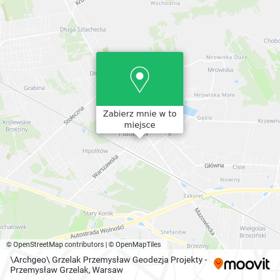 Mapa \Archgeo\ Grzelak Przemysław Geodezja Projekty - Przemysław Grzelak