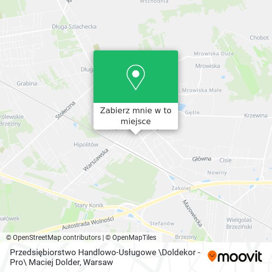 Mapa Przedsiębiorstwo Handlowo-Usługowe \Doldekor - Pro\ Maciej Dolder