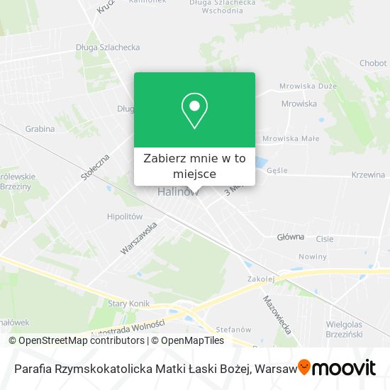 Mapa Parafia Rzymskokatolicka Matki Łaski Bożej