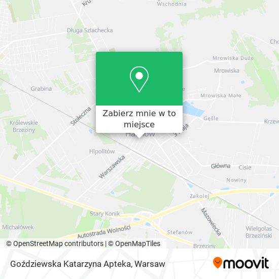 Mapa Goździewska Katarzyna Apteka