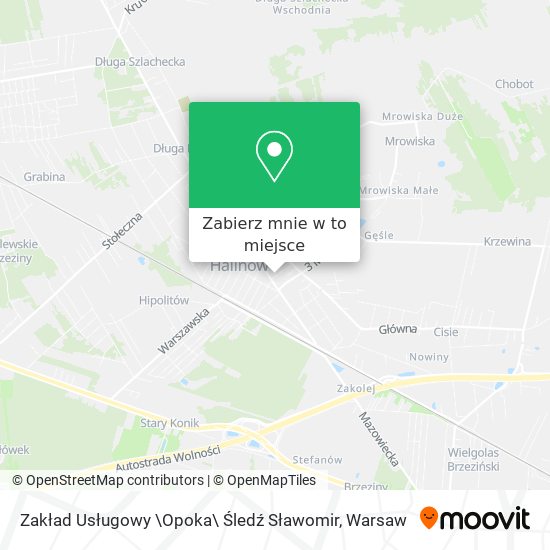 Mapa Zakład Usługowy \Opoka\ Śledź Sławomir