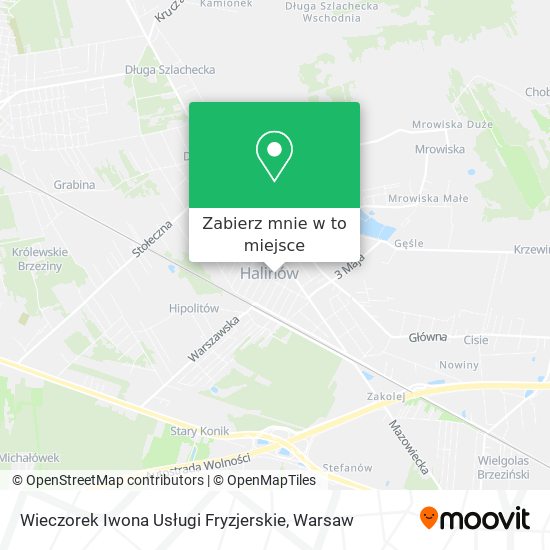 Mapa Wieczorek Iwona Usługi Fryzjerskie