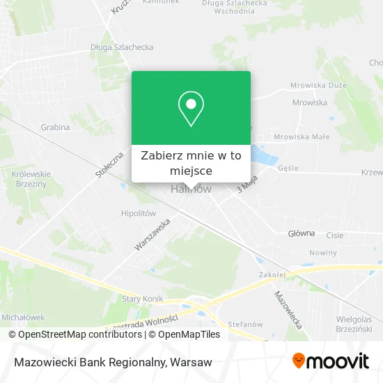 Mapa Mazowiecki Bank Regionalny