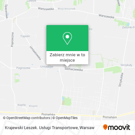 Mapa Krajewski Leszek. Usługi Transportowe