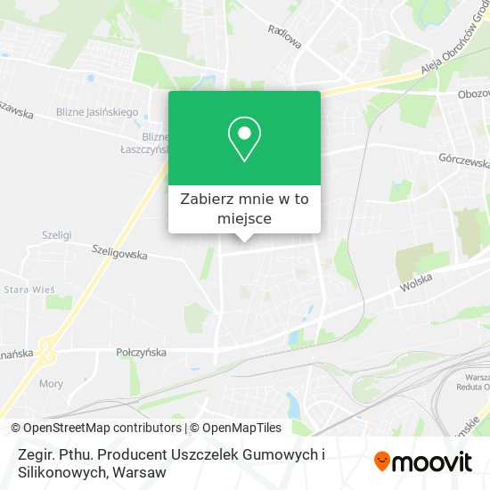 Mapa Zegir. Pthu. Producent Uszczelek Gumowych i Silikonowych