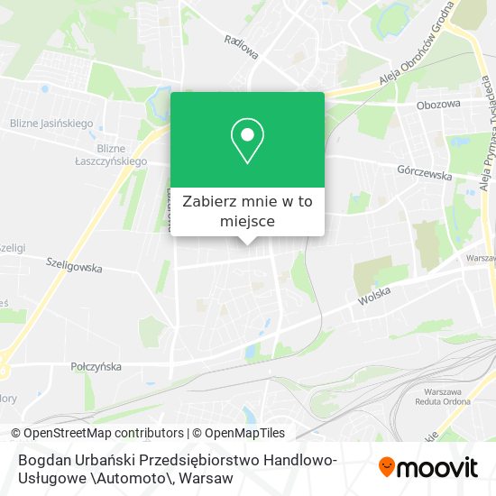 Mapa Bogdan Urbański Przedsiębiorstwo Handlowo-Usługowe \Automoto\