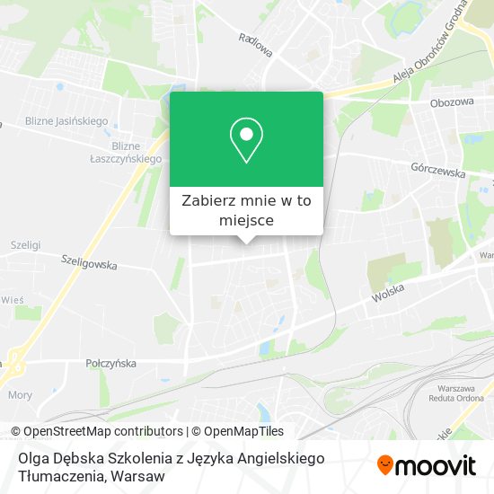 Mapa Olga Dębska Szkolenia z Języka Angielskiego Tłumaczenia