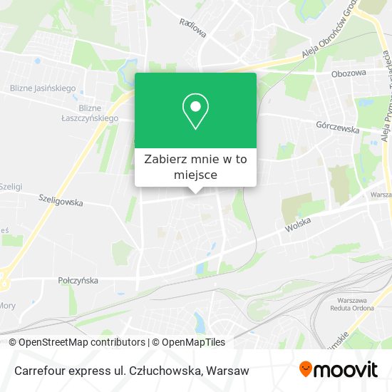 Mapa Carrefour express ul. Człuchowska