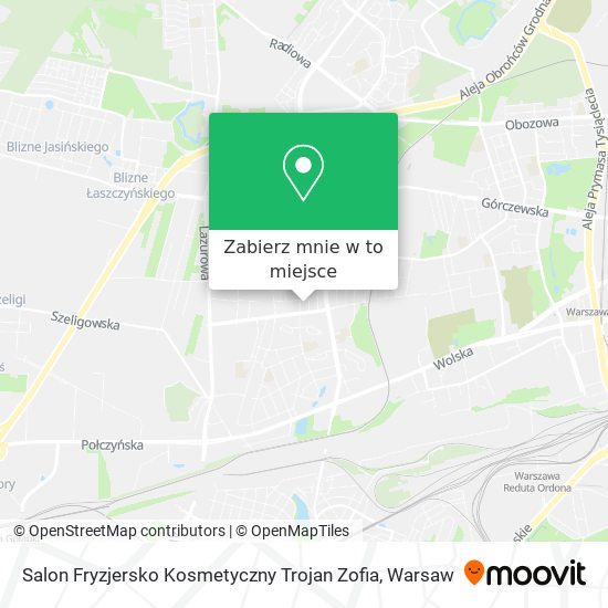 Mapa Salon Fryzjersko Kosmetyczny Trojan Zofia