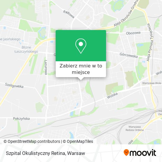 Mapa Szpital Okulistyczny Retina