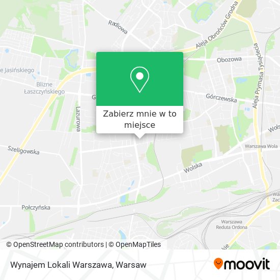 Mapa Wynajem Lokali Warszawa