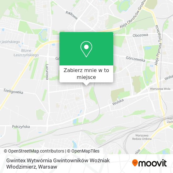 Mapa Gwintex Wytwórnia Gwintowników Woźniak Włodzimierz