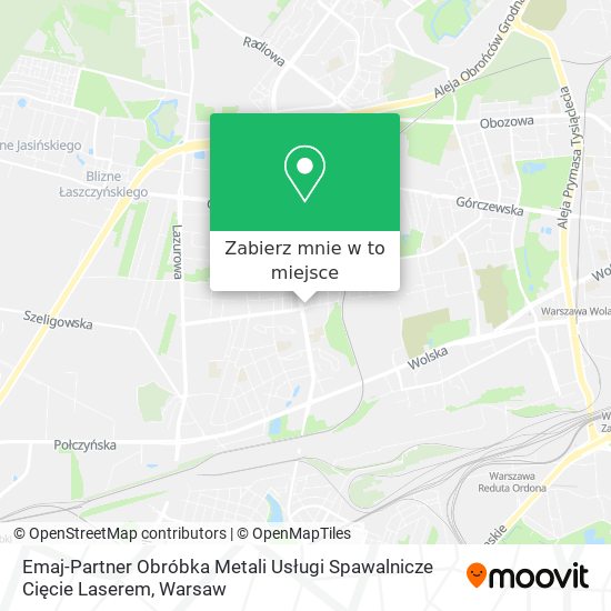 Mapa Emaj-Partner Obróbka Metali Usługi Spawalnicze Cięcie Laserem