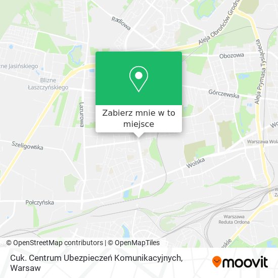 Mapa Cuk. Centrum Ubezpieczeń Komunikacyjnych