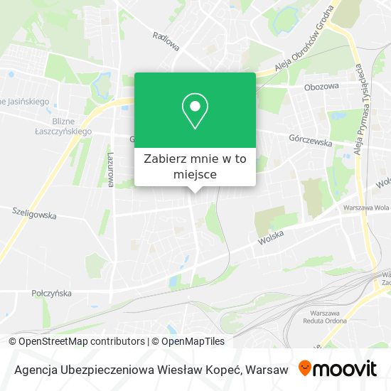 Mapa Agencja Ubezpieczeniowa Wiesław Kopeć