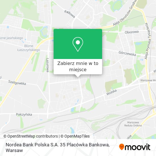 Mapa Nordea Bank Polska S.A. 35 Placówka Bankowa