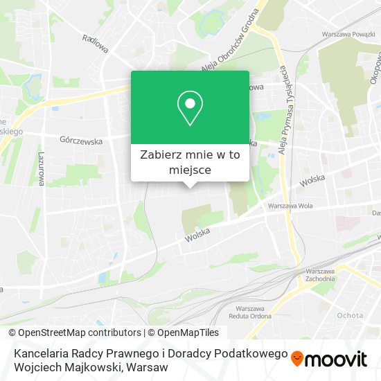 Mapa Kancelaria Radcy Prawnego i Doradcy Podatkowego Wojciech Majkowski