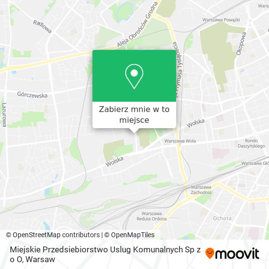 Mapa Miejskie Przedsiebiorstwo Uslug Komunalnych Sp z o O