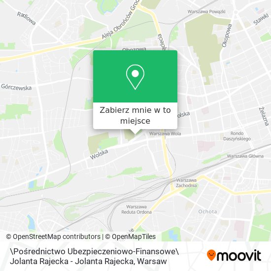 Mapa \Pośrednictwo Ubezpieczeniowo-Finansowe\ Jolanta Rajecka - Jolanta Rajecka