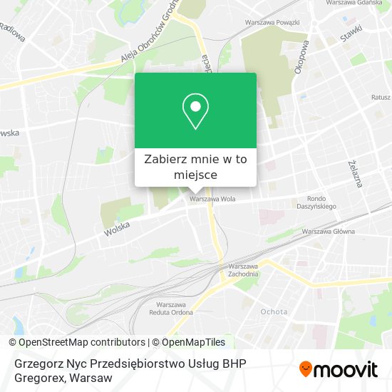 Mapa Grzegorz Nyc Przedsiębiorstwo Usług BHP Gregorex