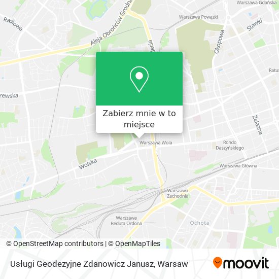 Mapa Usługi Geodezyjne Zdanowicz Janusz