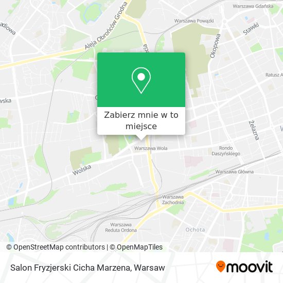 Mapa Salon Fryzjerski Cicha Marzena