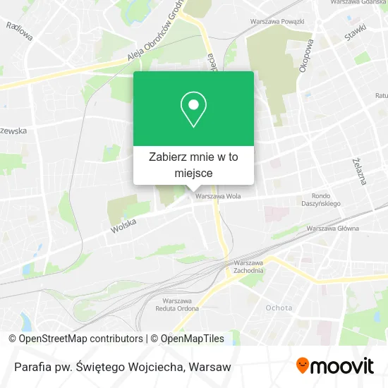 Mapa Parafia pw. Świętego Wojciecha