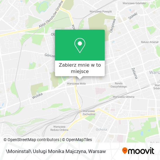 Mapa \Moninstal\ Usługi Monika Majczyna