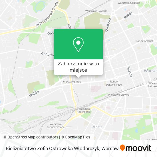 Mapa Bieliźniarstwo Zofia Ostrowska Włodarczyk