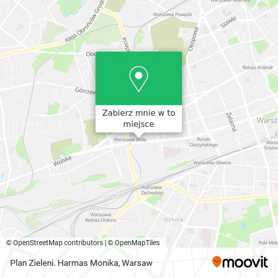 Mapa Plan Zieleni. Harmas Monika