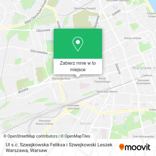 Mapa Ul s.c. Szwejkowska Feliksa i Szwejkowski Leszek Warszawa