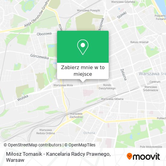 Mapa Miłosz Tomasik - Kancelaria Radcy Prawnego