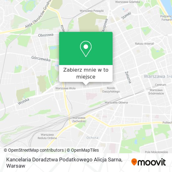 Mapa Kancelaria Doradztwa Podatkowego Alicja Sarna