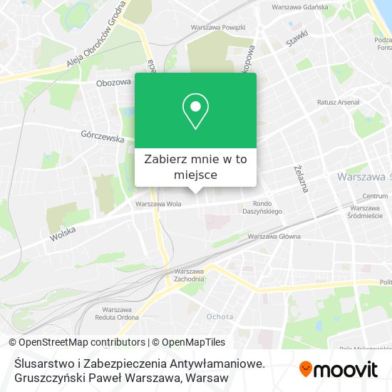 Mapa Ślusarstwo i Zabezpieczenia Antywłamaniowe. Gruszczyński Paweł Warszawa