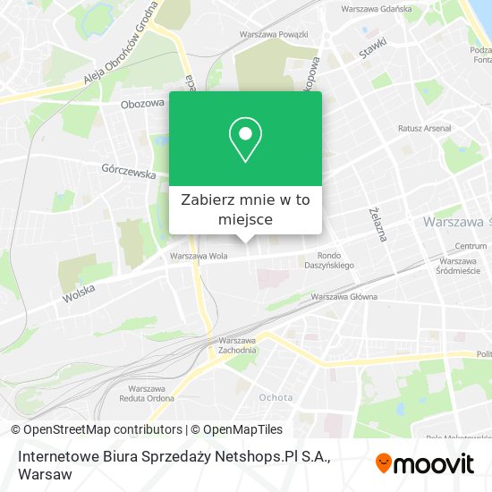 Mapa Internetowe Biura Sprzedaży Netshops.Pl S.A.