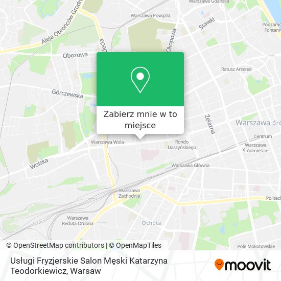 Mapa Usługi Fryzjerskie Salon Męski Katarzyna Teodorkiewicz