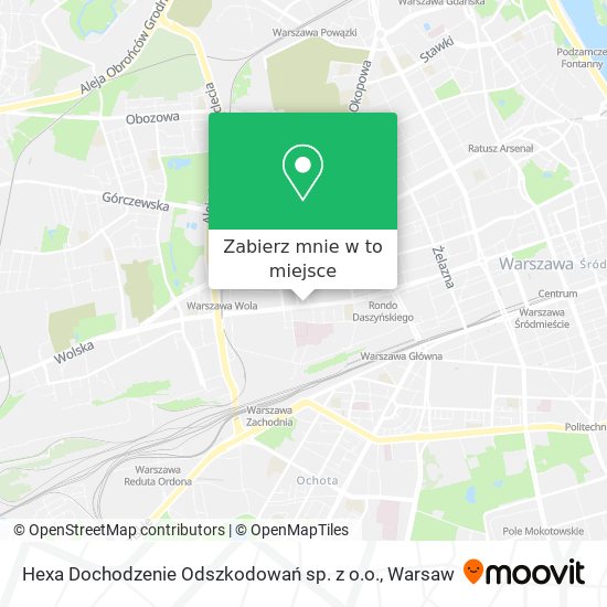 Mapa Hexa Dochodzenie Odszkodowań sp. z o.o.