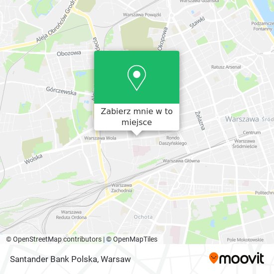 Mapa Santander Bank Polska