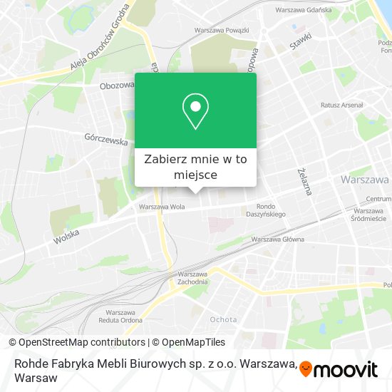 Mapa Rohde Fabryka Mebli Biurowych sp. z o.o. Warszawa