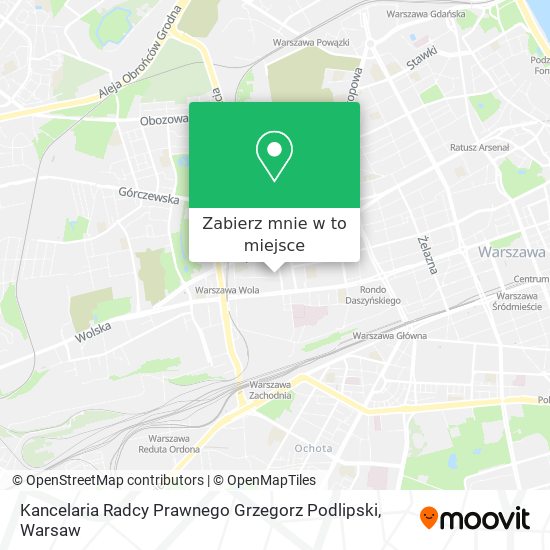 Mapa Kancelaria Radcy Prawnego Grzegorz Podlipski