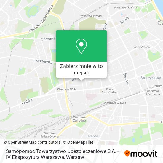 Mapa Samopomoc Towarzystwo Ubezpieczeniowe S.A. - IV Ekspozytura Warszawa