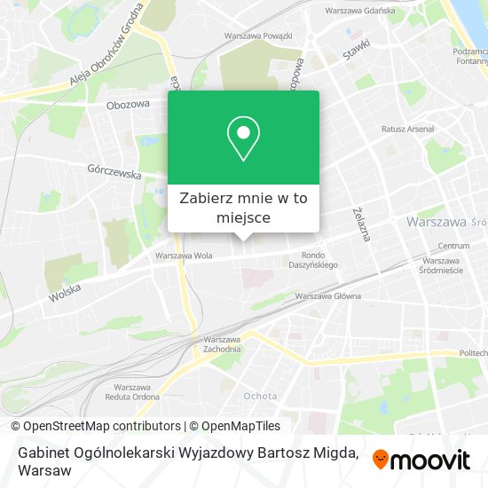 Mapa Gabinet Ogólnolekarski Wyjazdowy Bartosz Migda