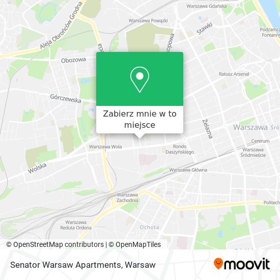 Mapa Senator Warsaw Apartments